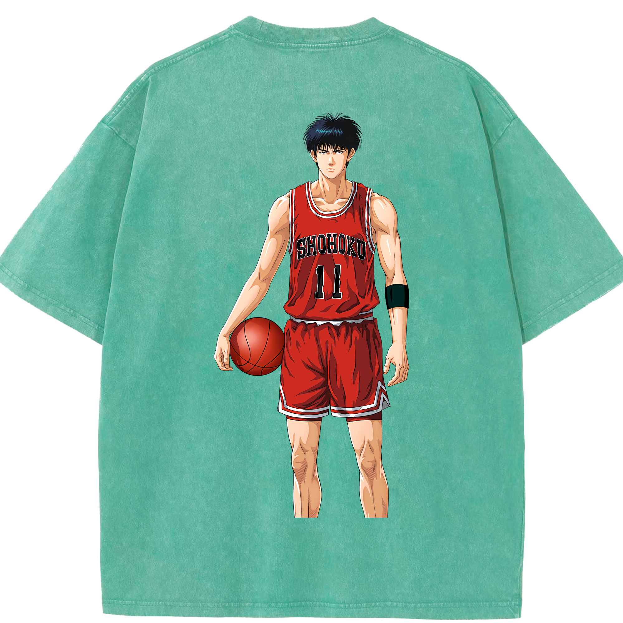 （画像用） SLAM DUNK／スラムダンク 綿100% ヴィンテージ風 半袖Tシャツ（背面プリント）